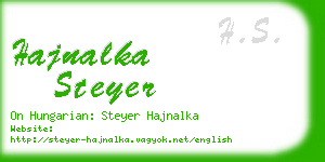 hajnalka steyer business card